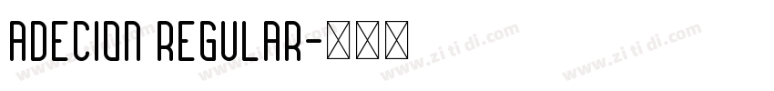 Adecion Regular字体转换